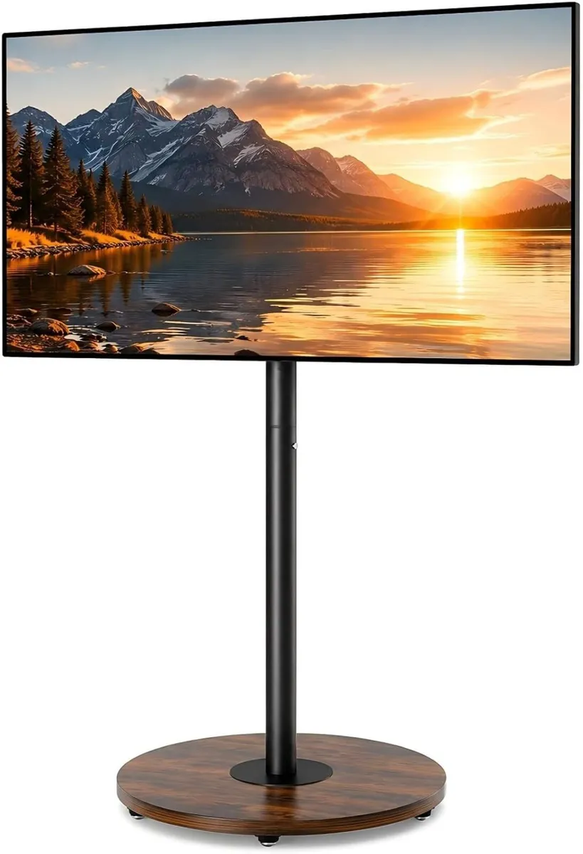 Floor TV Stand with Hidden Wheels 40–75 Inch - Image 1