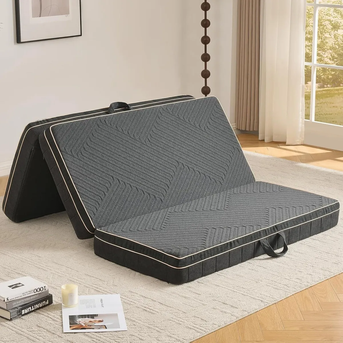Folding Mattress Tri Fold Memory Foam with 3-Layer - Image 1
