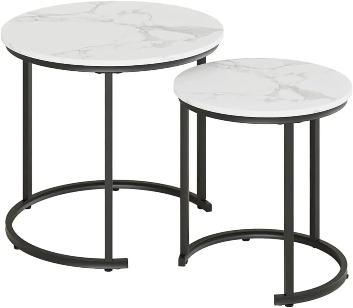 Round Coffee Tables Removable End Table Nesting - Image 1