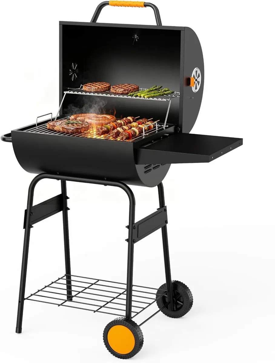 20" Bbq Grill with Height-Adjustable Tray- 351 Sq - Image 1