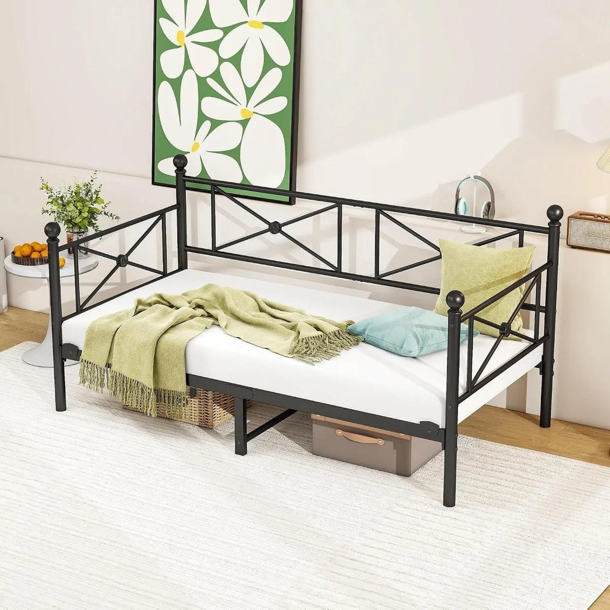 Sofa Bed Metal Daybed Frame with Headboard - Image 3