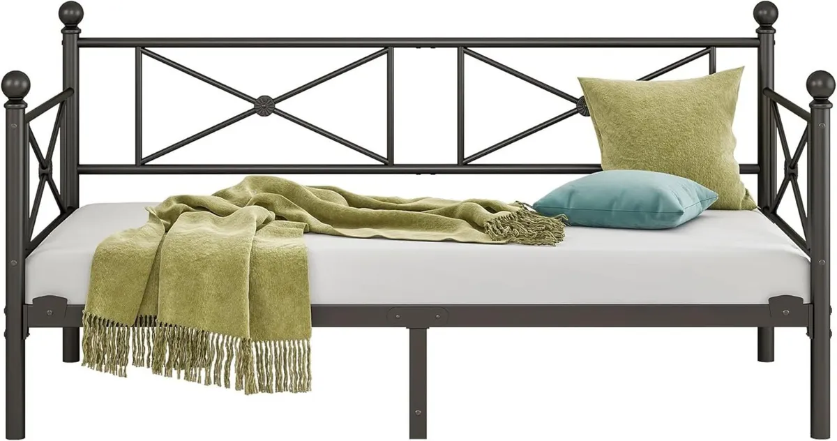 Sofa Bed Metal Daybed Frame with Headboard - Image 4