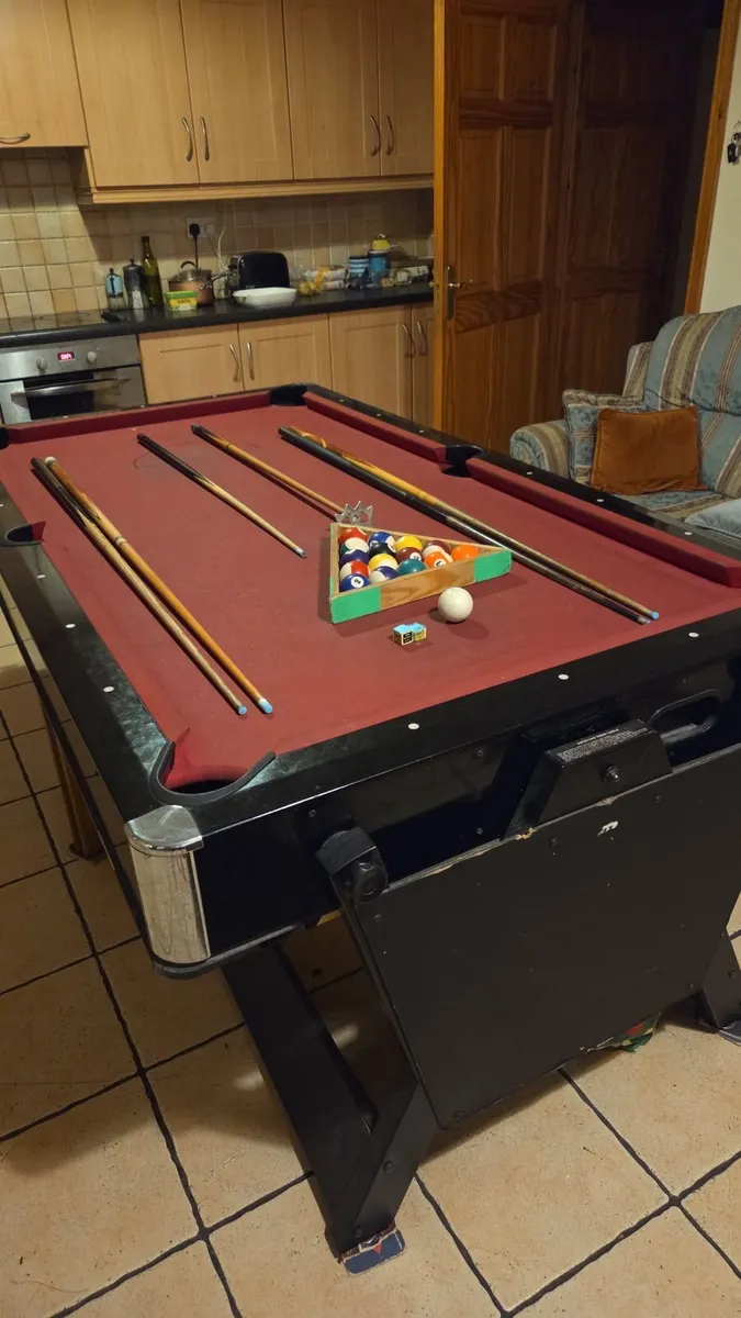 Pool table. (Flips to air hockey table) - Image 1