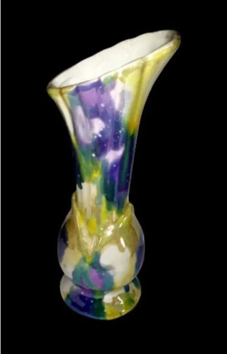 Vintage Shorter & Son Art Deco Drip Glaze Vase - Image 1