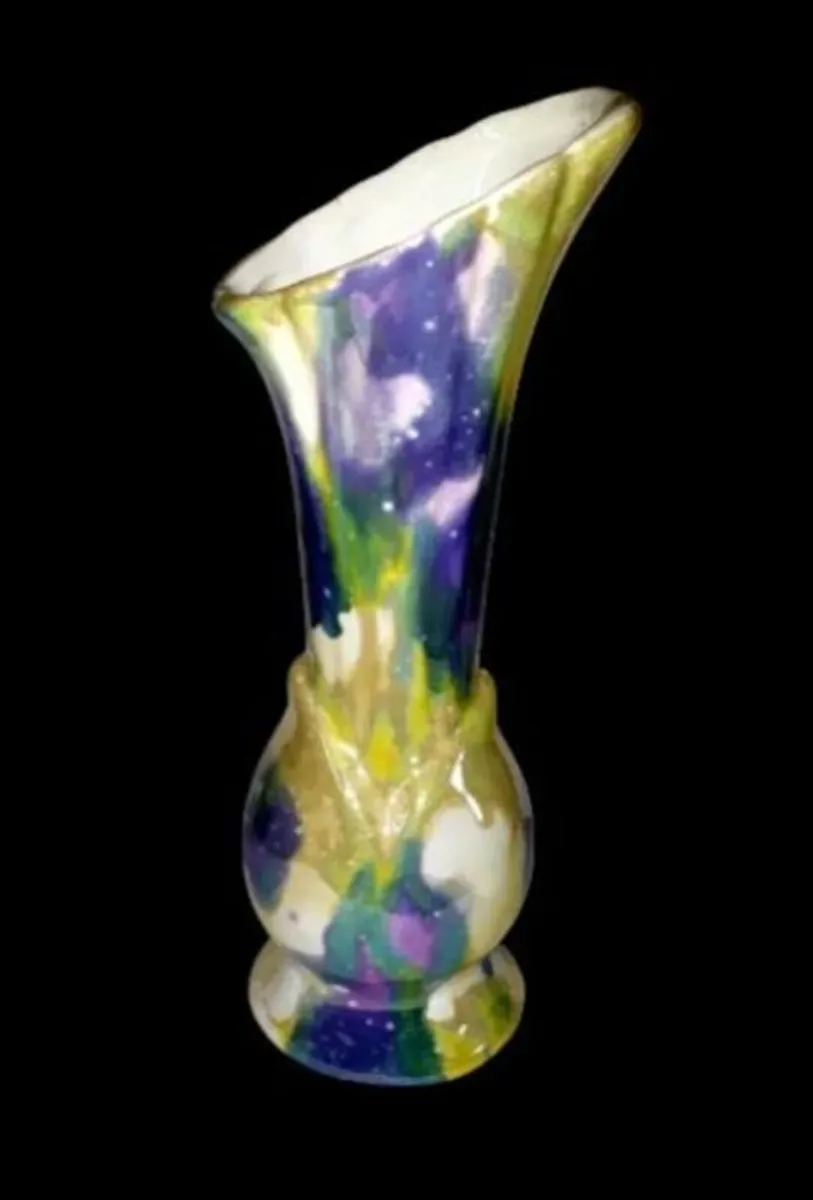 Vintage Shorter & Son Art Deco Drip Glaze Vase - Image 4