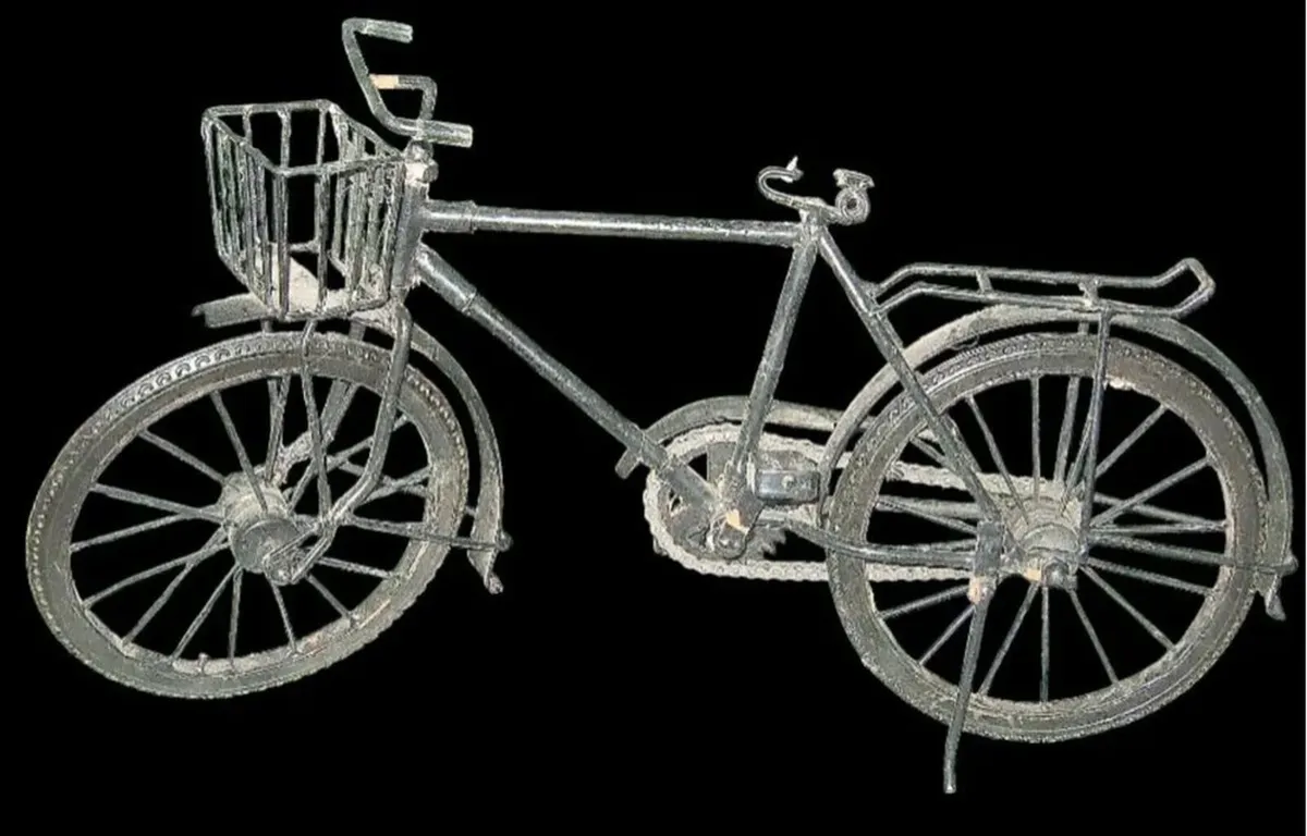 Vintage Miniature Metal Bicycle Ornament -Pristine - Image 1