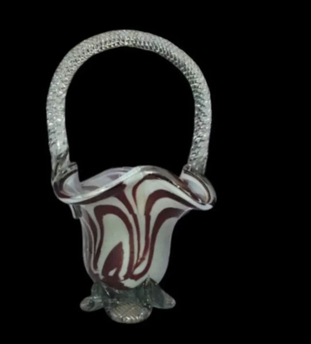Vintage Murano Art Glass Posy Basket – Pristine - Image 2