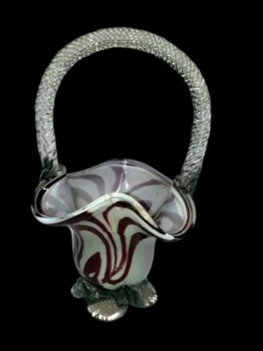 Vintage Murano Art Glass Posy Basket – Pristine - Image 3