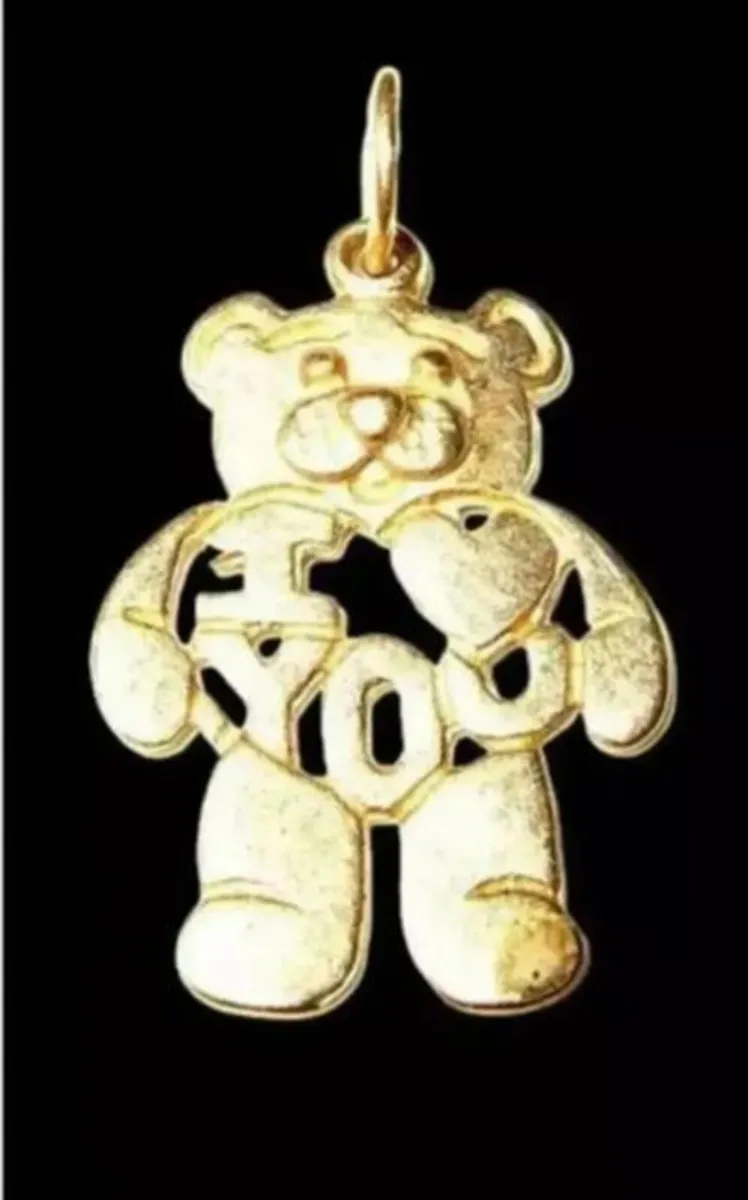 Vintage 9ct 'Teddy' I Love You' Pendant - Image 4