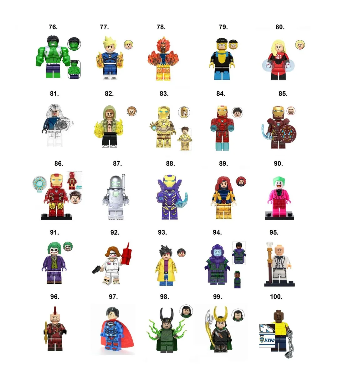 Marvel, DC Minifigures Lego Compatible (D-L) - Image 2