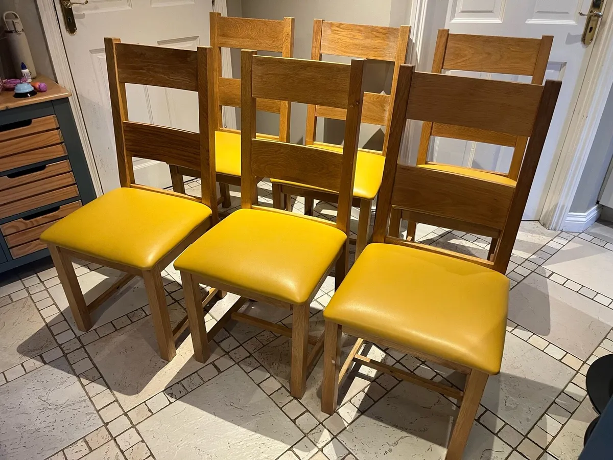 6 Solid Wood Chairs - Image 4