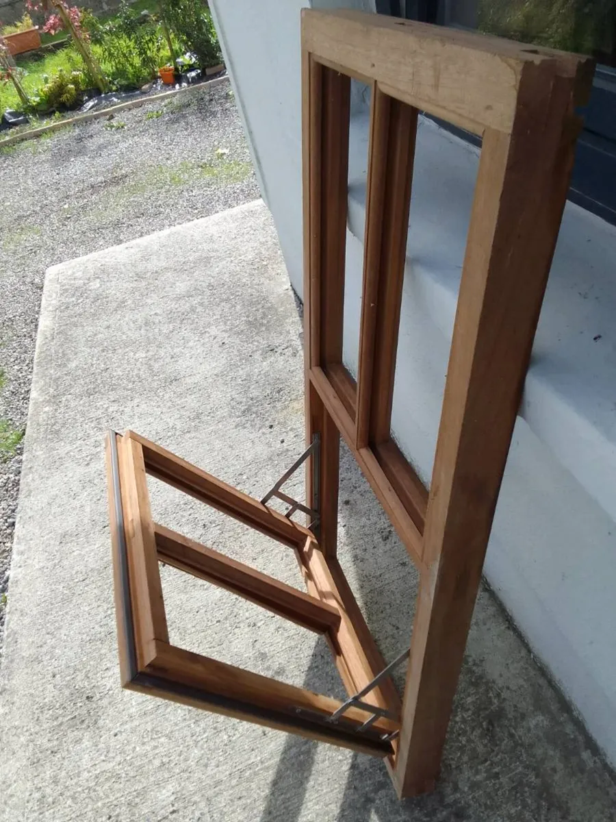 Solid teak window - Image 1