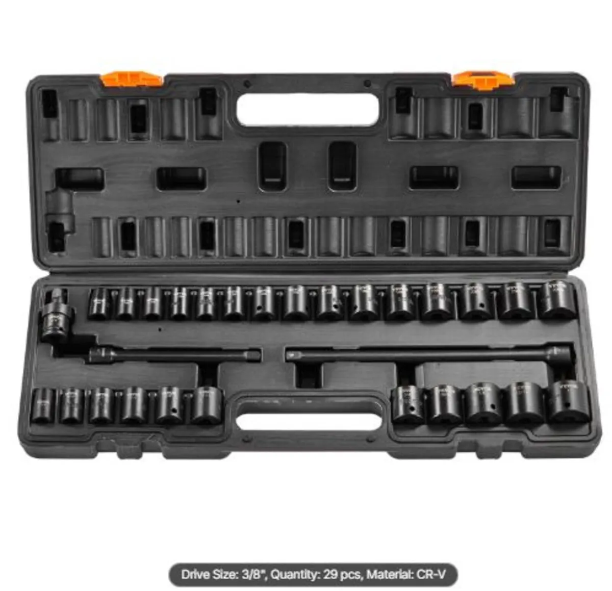 3/8" Drive Impact Socket Set, 29 Piece Shallow - Image 1
