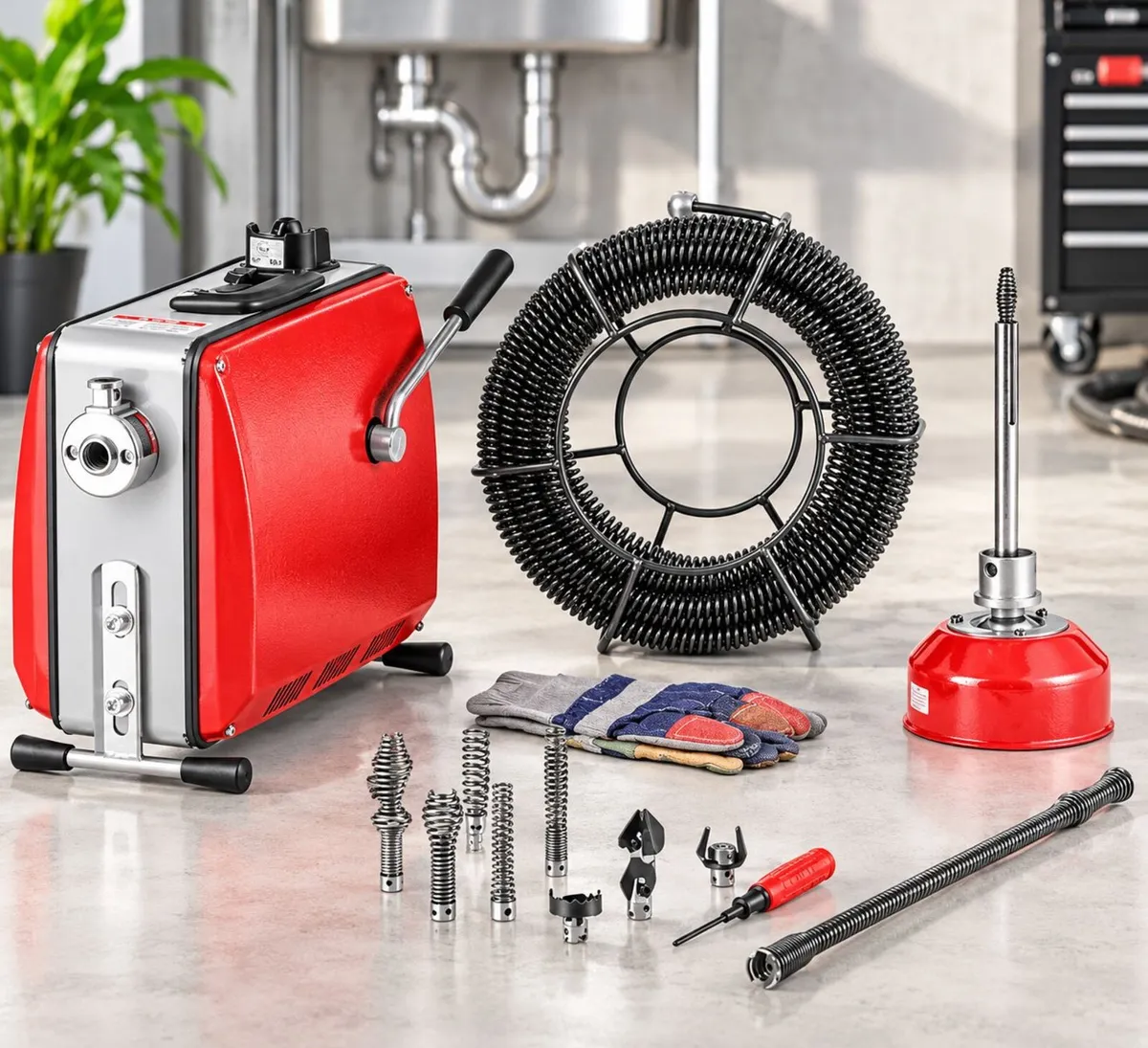 500W Electric Drain Cleaning Machine – 25.4m Sewer - Image 4