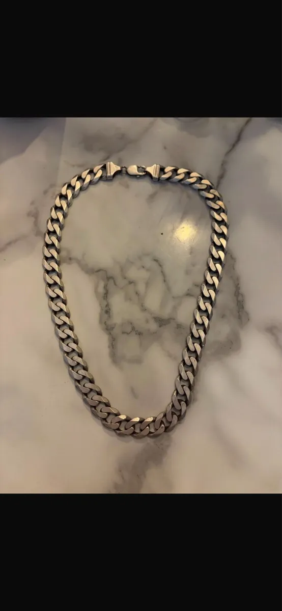 150 solid silver Cuban necklace men’s - Image 2
