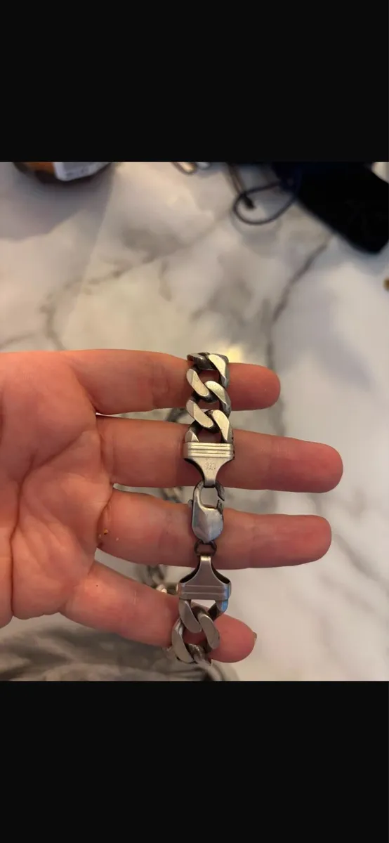 150 solid silver Cuban necklace men’s - Image 3