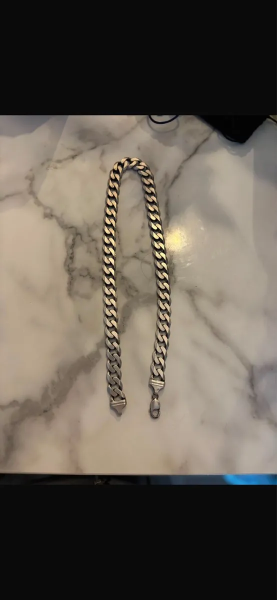 150 solid silver Cuban necklace men’s - Image 4