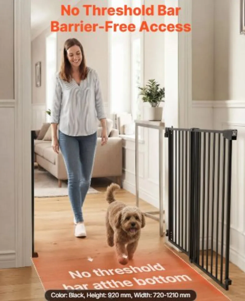 Baby Gate for Stairs,778-1210 mm Adjustable Width - Image 2