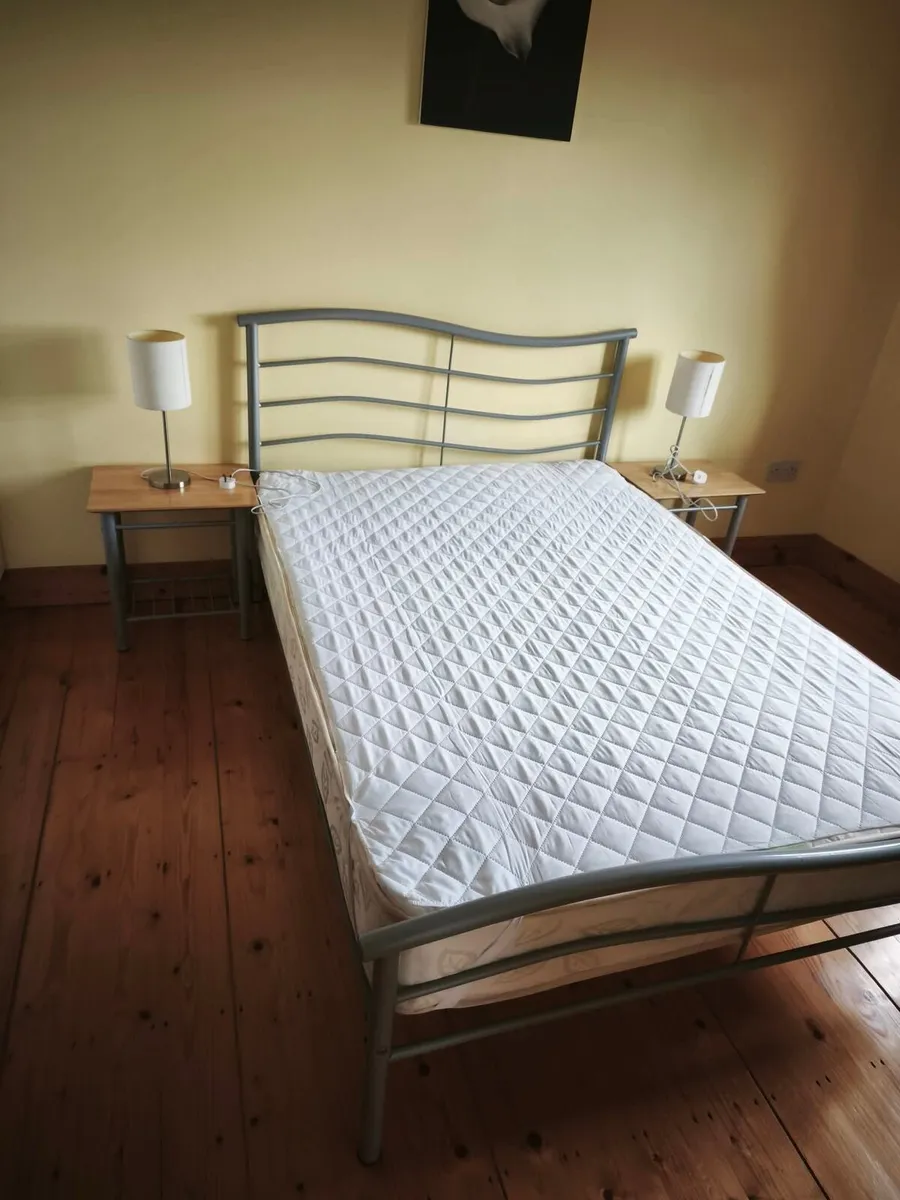 Double bed and Matress, plus night stands