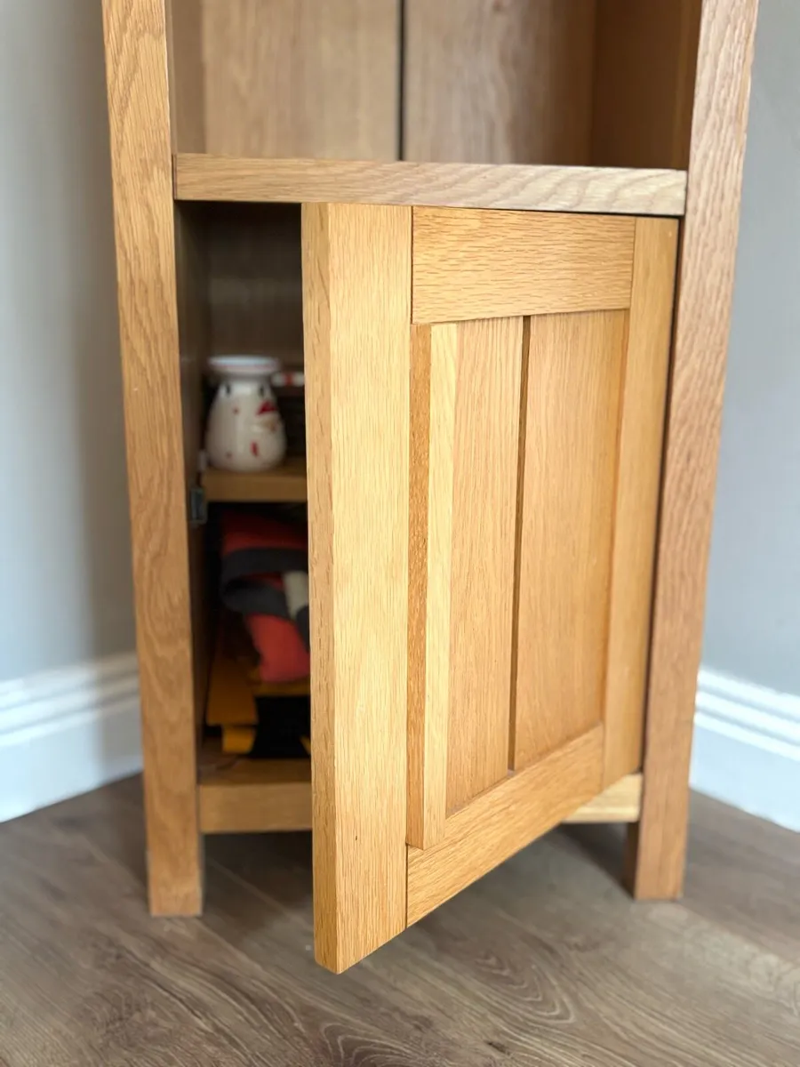 Oak storage tall boy - Image 4