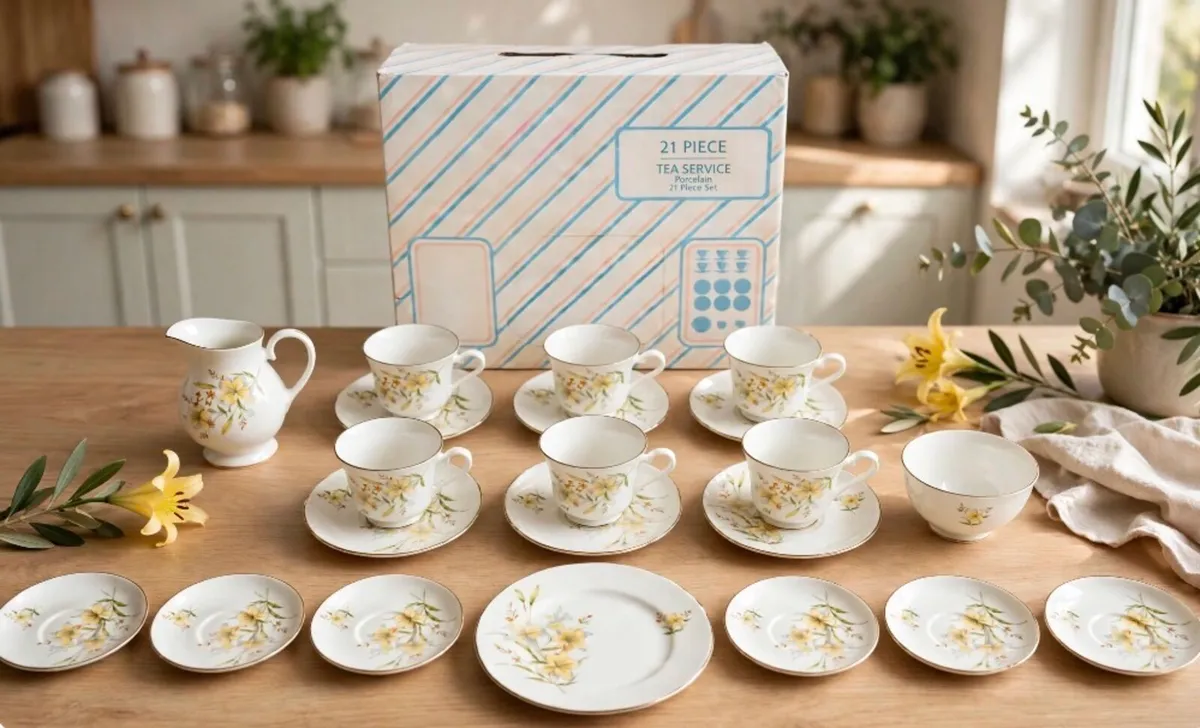 Vintage 21 piece tea set - Image 1