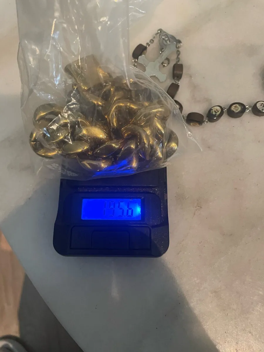 18ct gold plated on stainless steel Cuban bracelet - Image 1