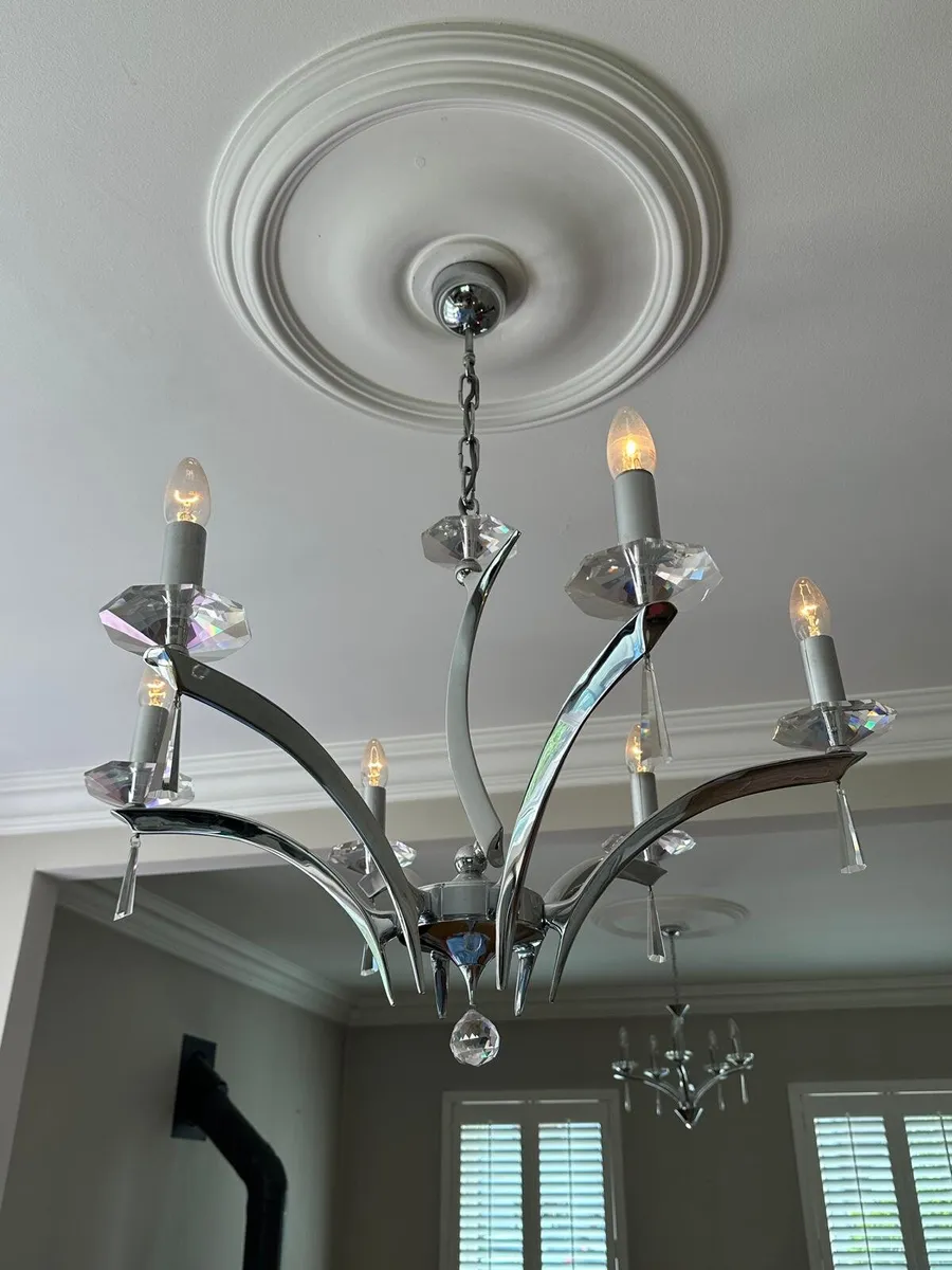 Light fitting. Chrome and crystal - Image 1
