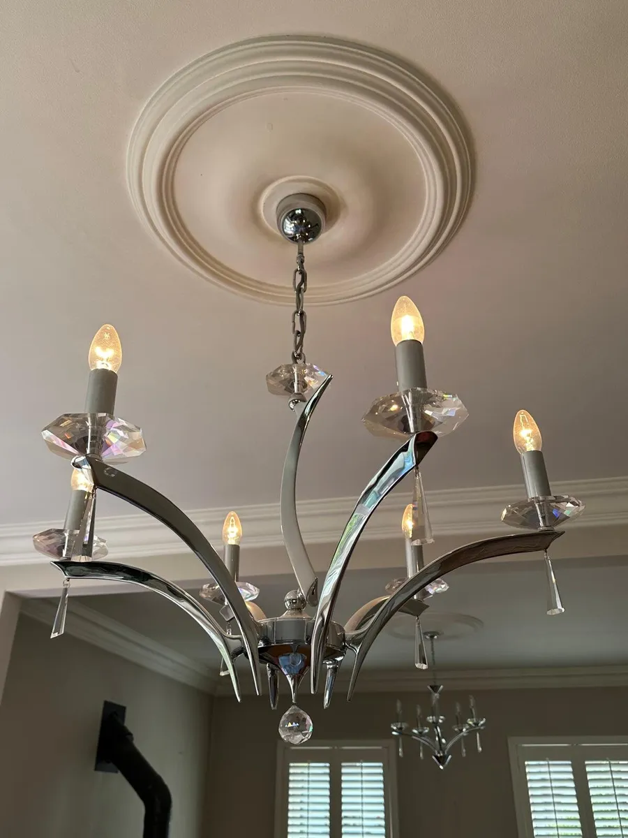 Light fitting. Chrome and crystal - Image 2
