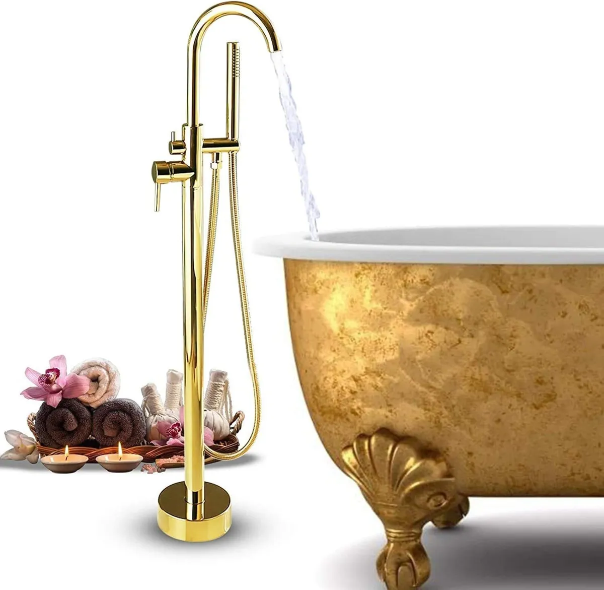 Freestanding Bath Tap Shower System Bathtub Faucet - Image 1