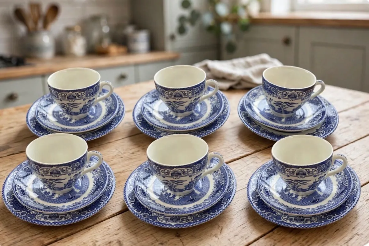 Vintage Blue Willow 18 pieces