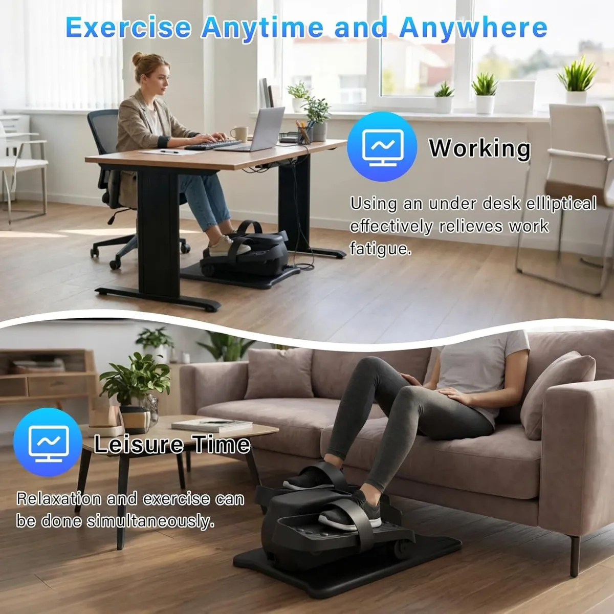Mini Under Desk Elliptical Machine Pedal Exerciser - Image 2