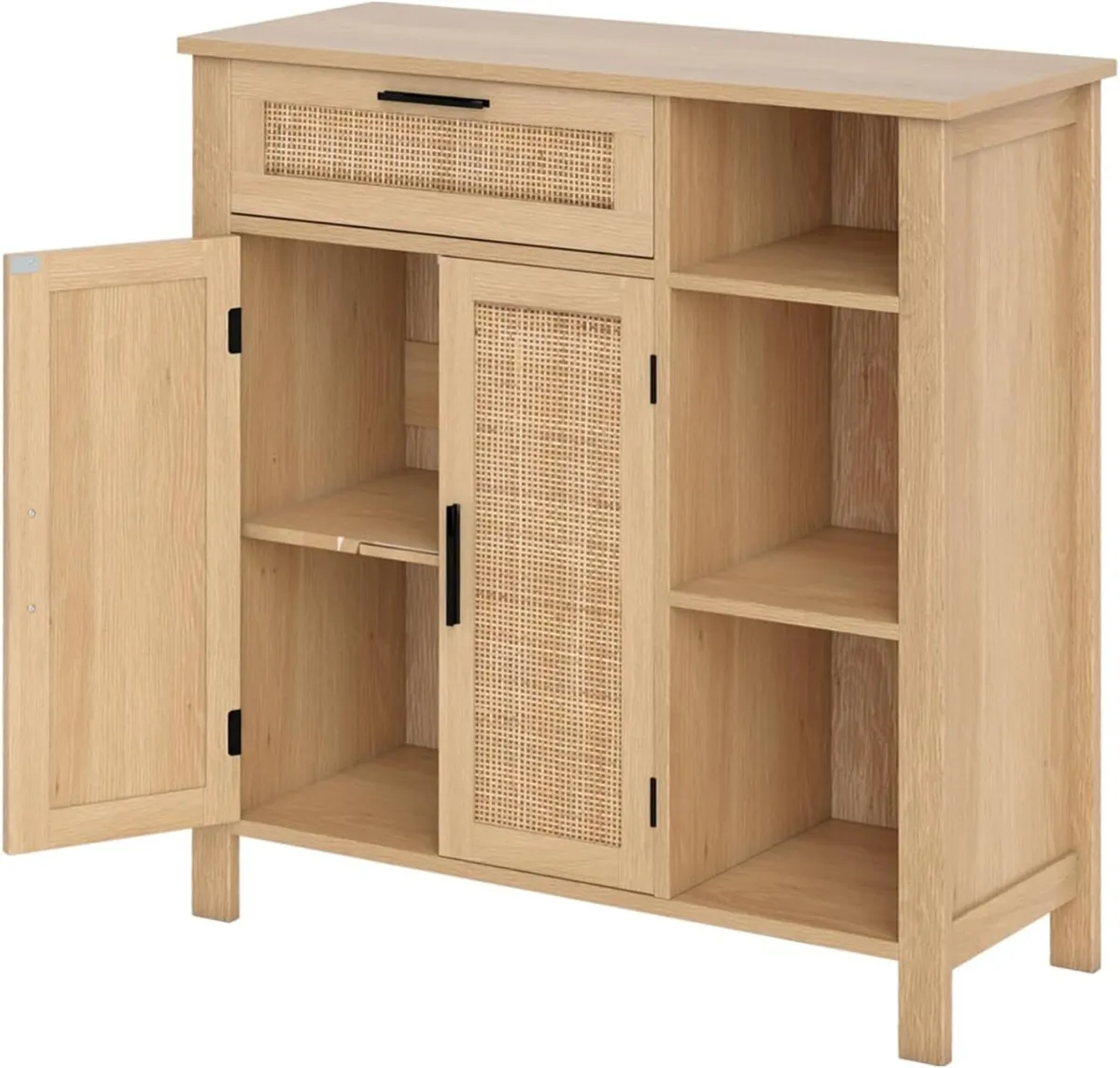 Wooden Buffet Sideboard Boho Storage Cabinet - Image 1