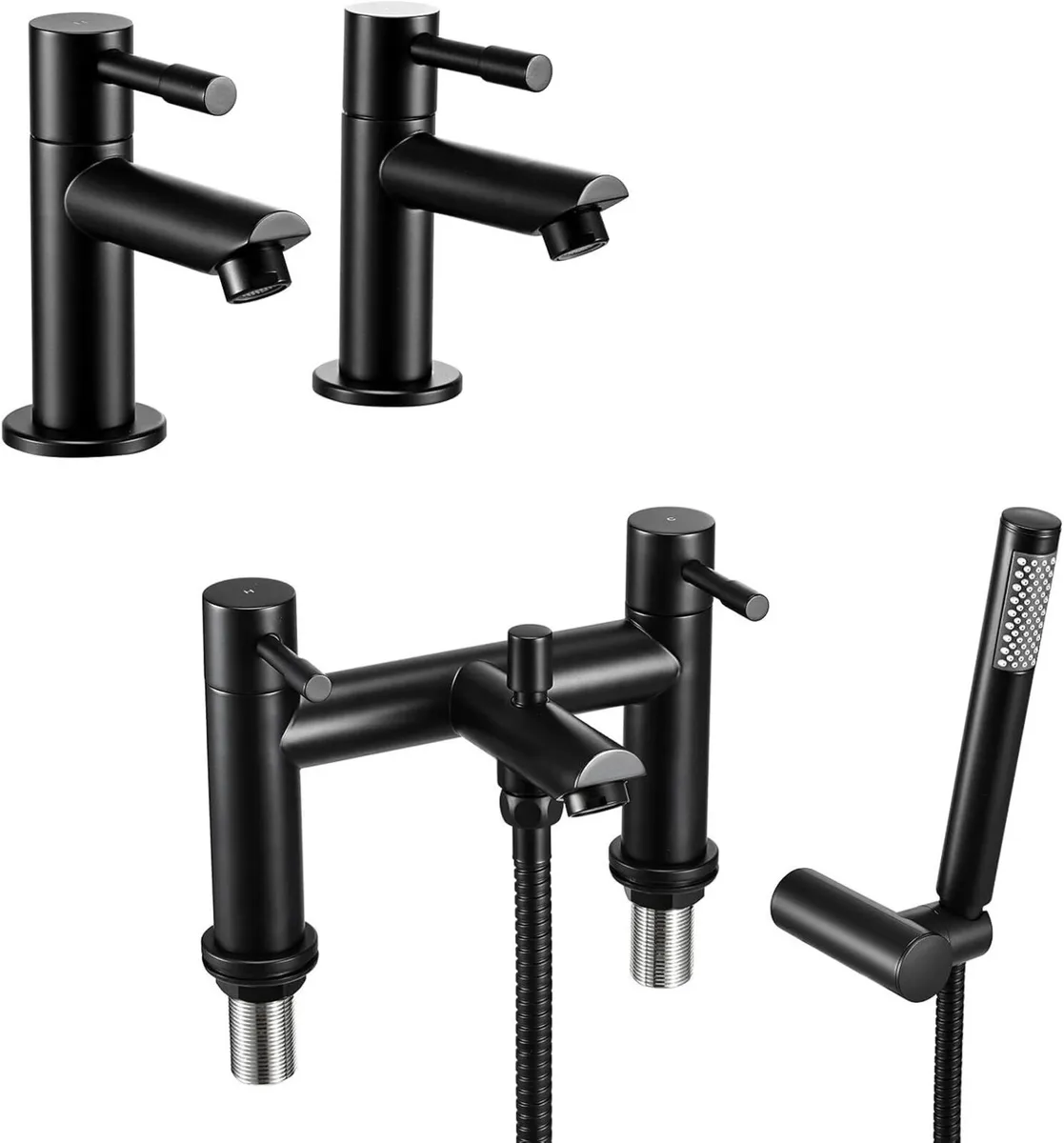 Basin Taps Pair and Bath Filler Tap - Image 1
