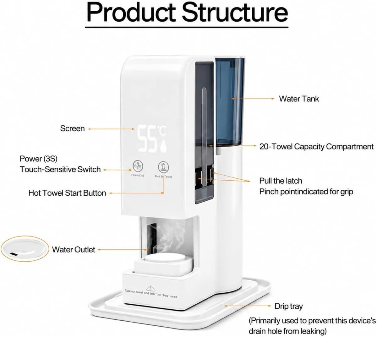 Hot Towel Warmer for Face 5s Heating Dispenser - Image 4