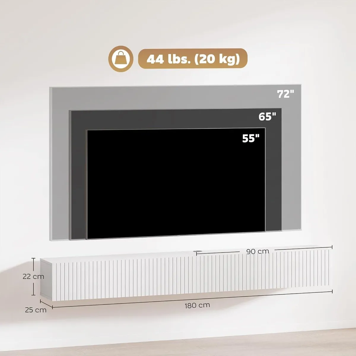 Floating TV Unit for Television Up to 72 - Image 3
