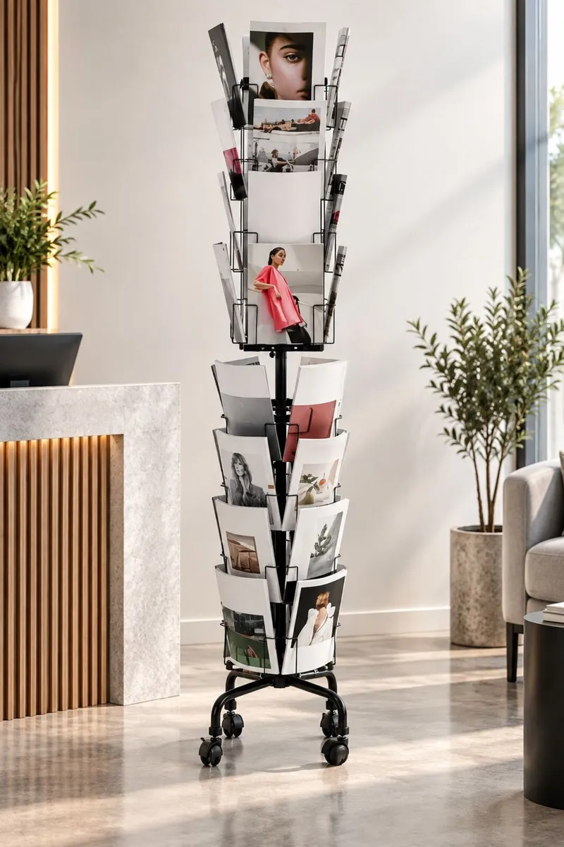 32 Pocket Rotating Magazine and Brochure Display - Image 4
