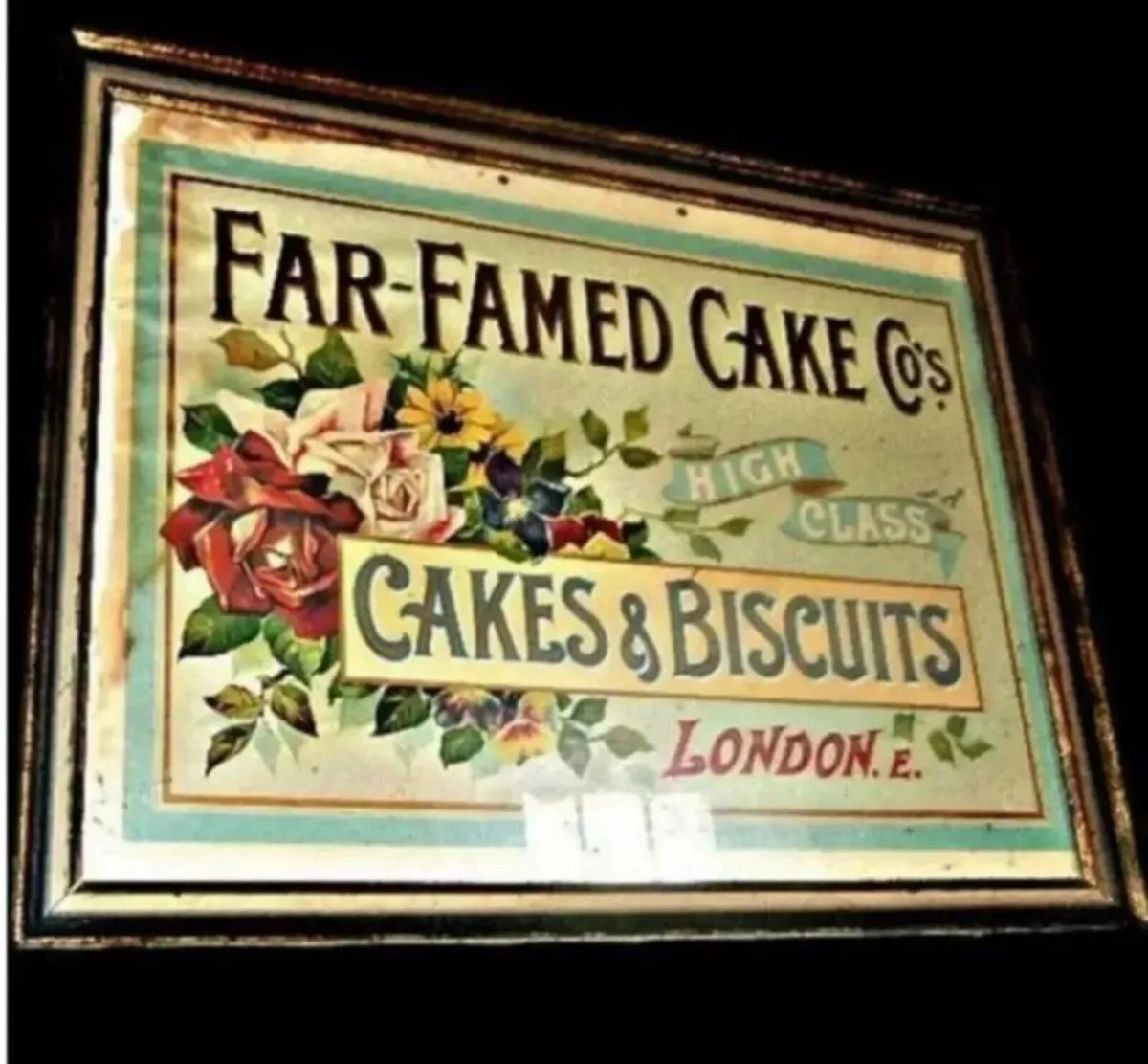 Vintage Framed 'Far Famed Cake Co' Ad - Image 1