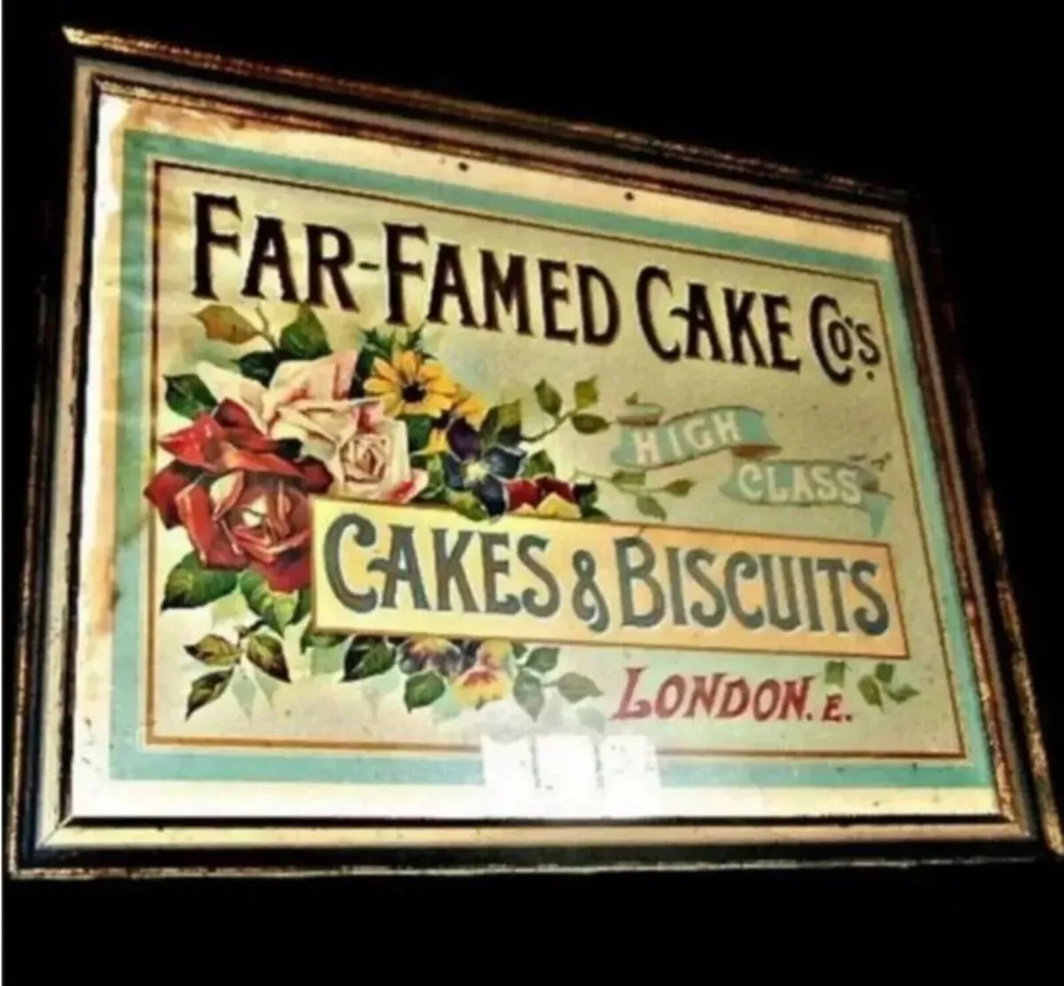 Vintage Framed 'Far Famed Cake Co' Ad - Image 2