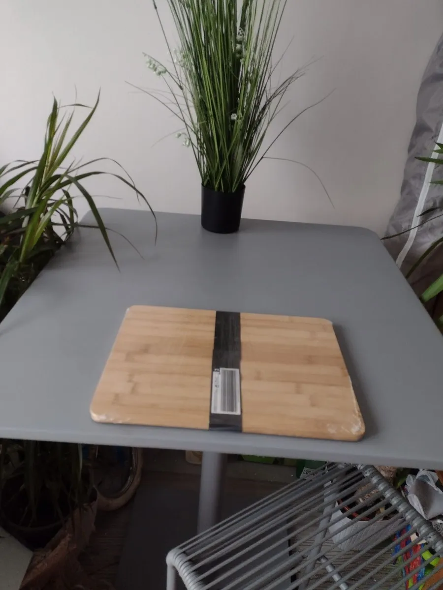 New grey steel kitchen bar table - Image 1