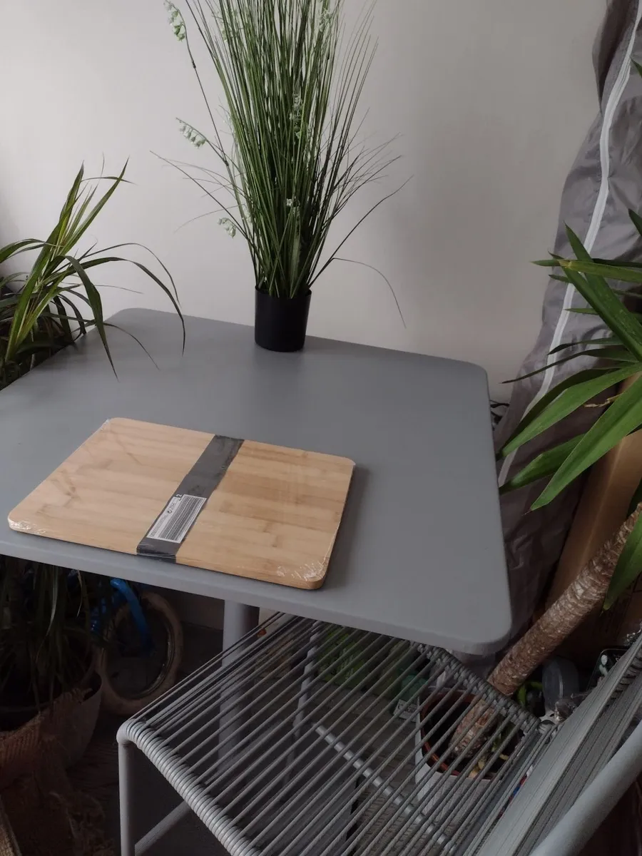 New grey steel kitchen bar table - Image 2
