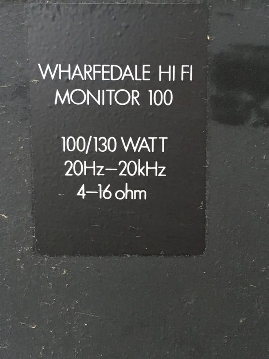 Speakers, Wharfedale Monitor 100 - Image 3