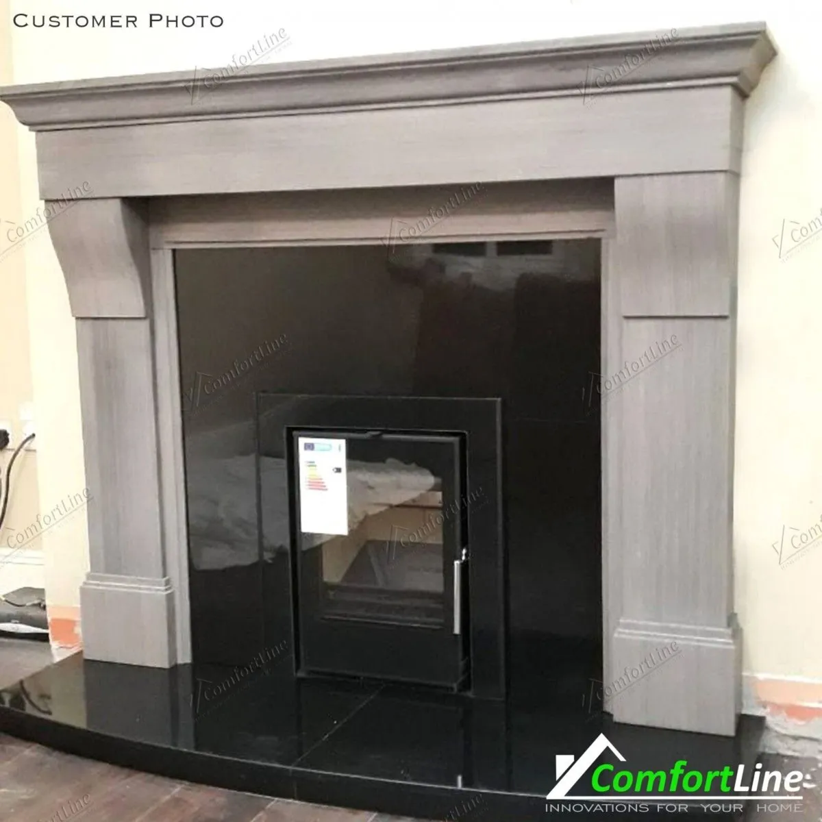Cabra Luna Grey Marble Fire-Surround 54" - Image 2