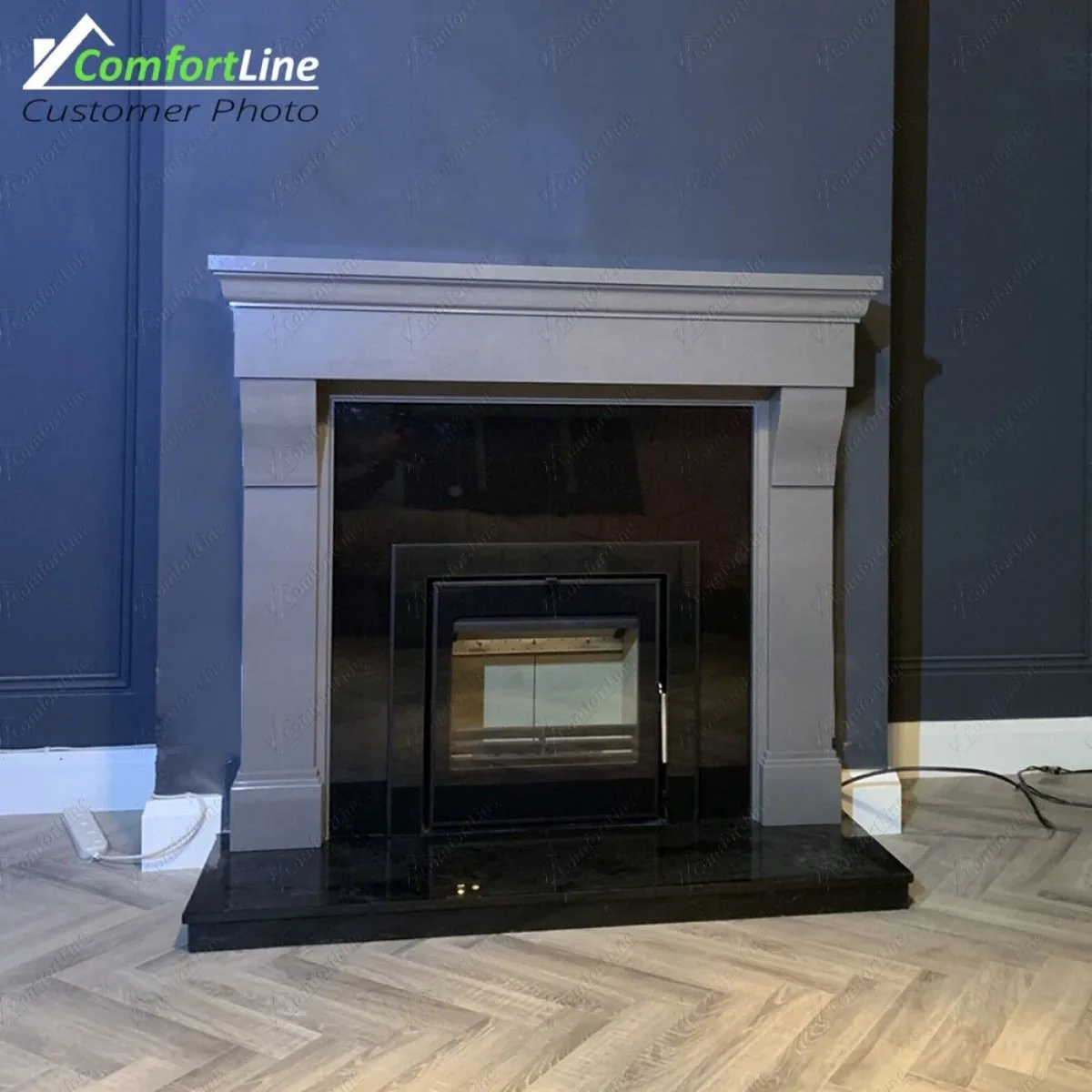 Cabra Luna Grey Marble Fire-Surround 54" - Image 3
