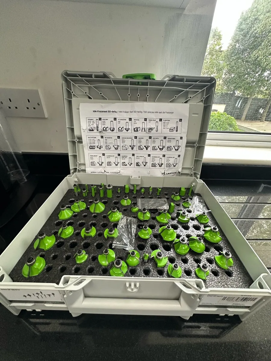 Festool brand new 50 carbide router bit set in Sys - Image 3