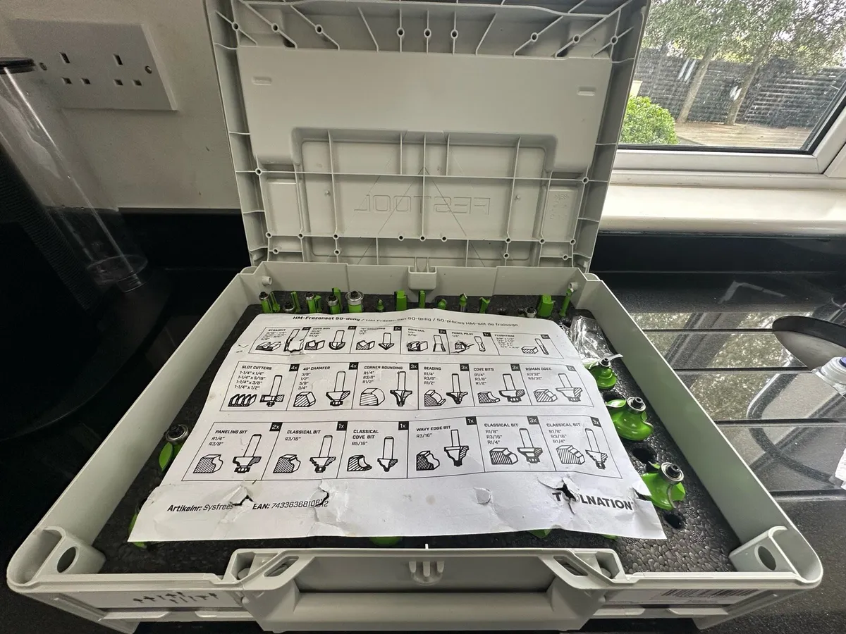 Festool brand new 50 carbide router bit set in Sys - Image 2