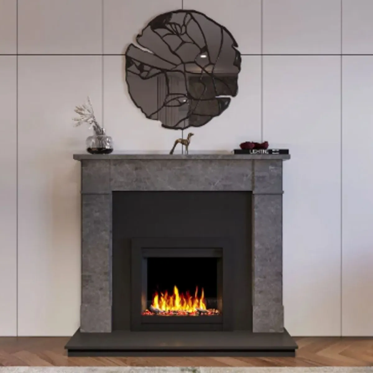 Flat Victorian Rio Cinza Fireplace Surround 54''