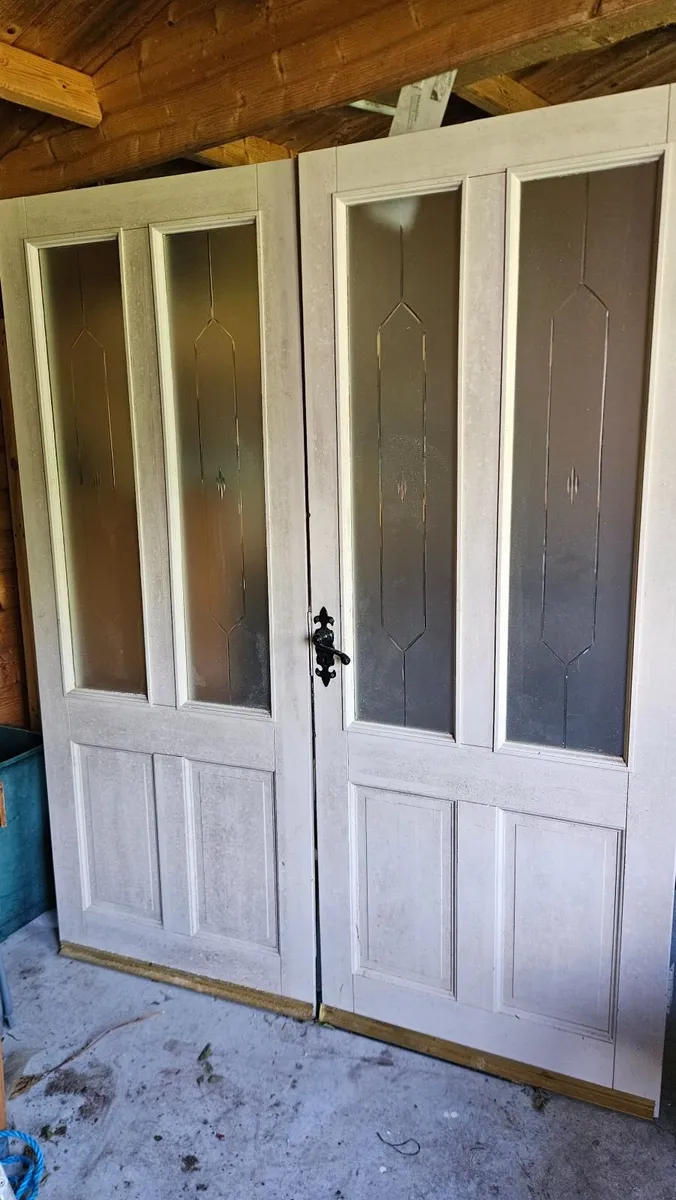 A pair of timber doors