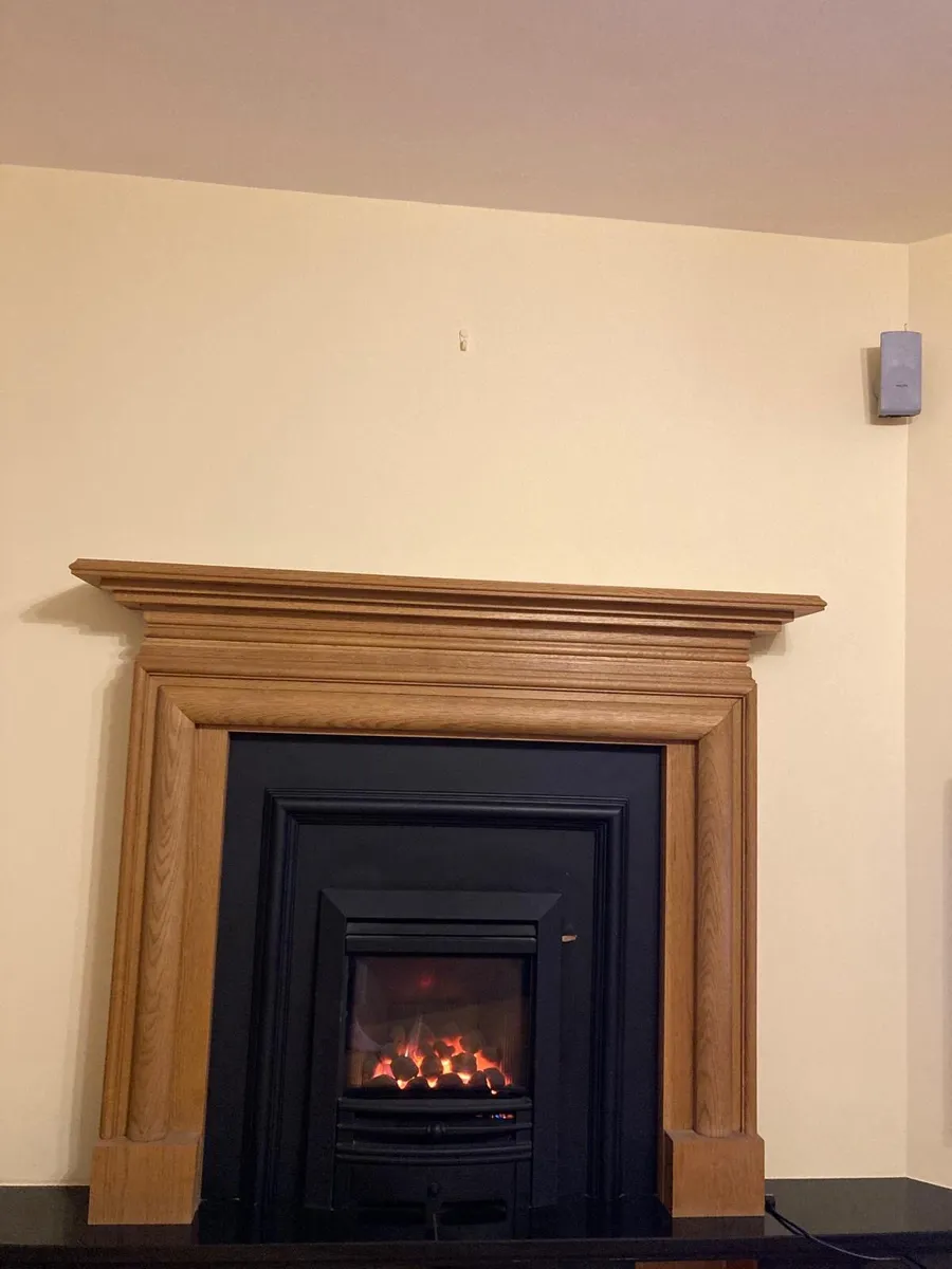 Gas Fire and solid wood surround - Image 2