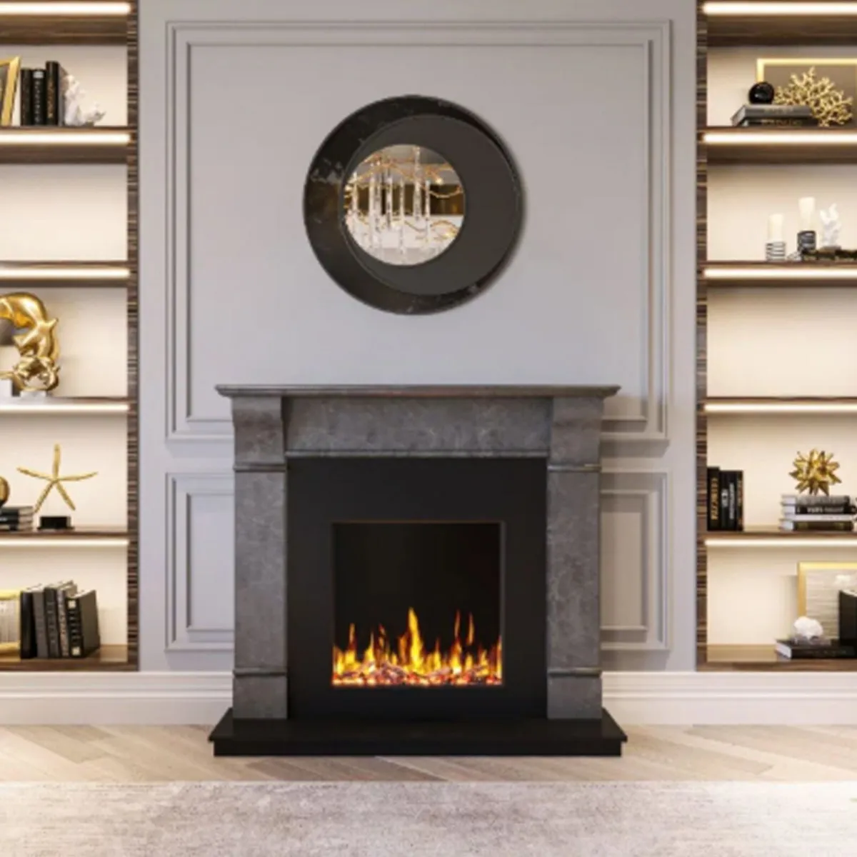 Naples Rio Cinza 54'' fireplace surround