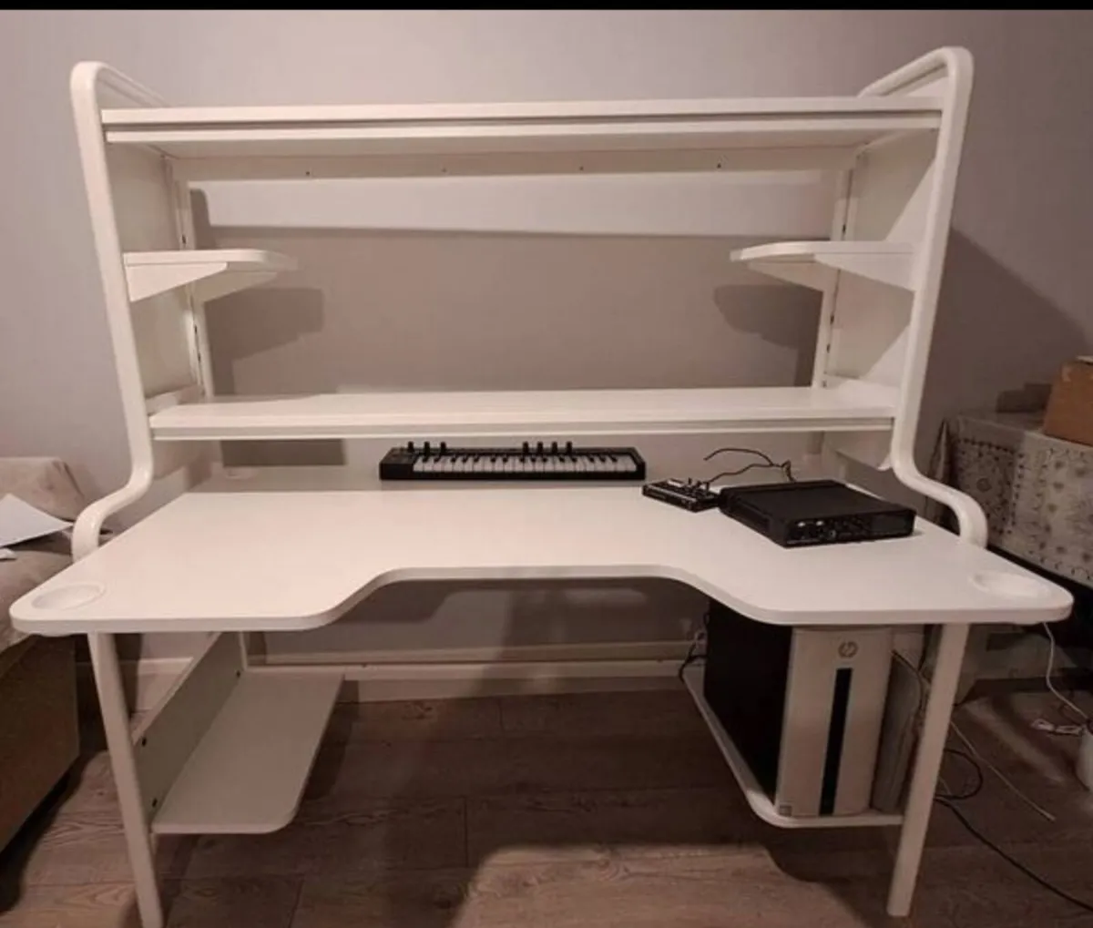 White Steel Gaming Desk - Image 1